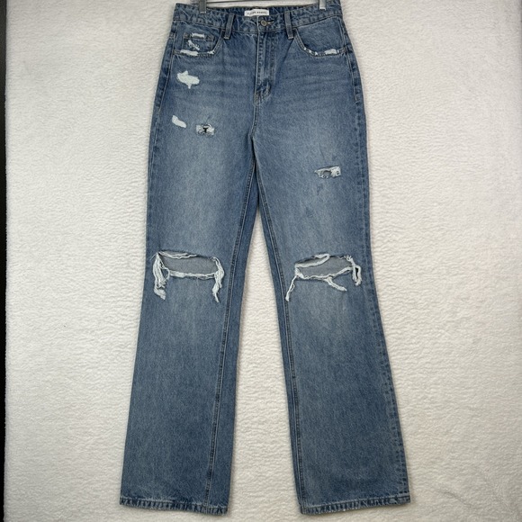 FLYING MONKEY 90s Super High Rise Flare Jeans Size 29 (31x35) Style F5312 - Picture 1 of 14